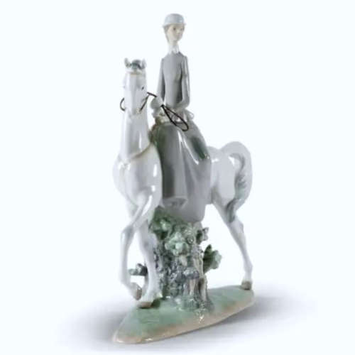 Lladro Woman On Horse Huge Statement Piece
