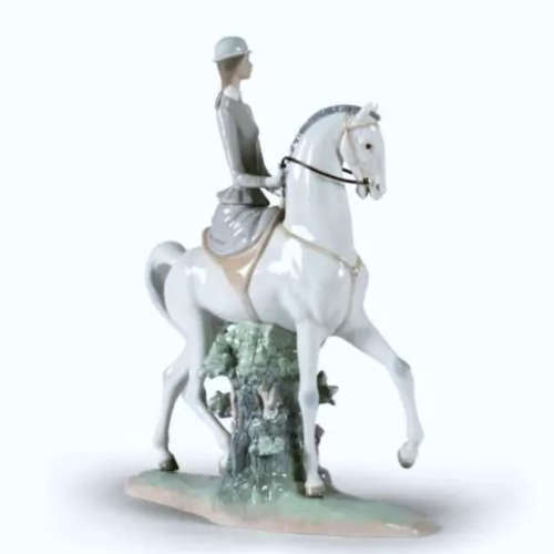 Lladro Woman On Horse Huge Statement Piece
