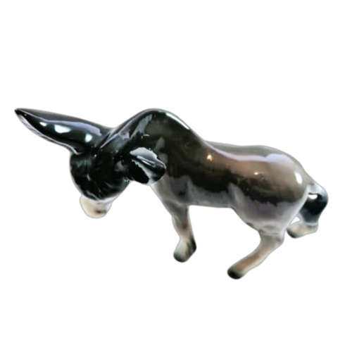 Vintage Large Donkey Ceramic Ornament Figurine