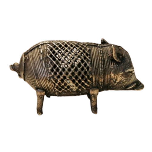 Dhokra Pig Boar Indian India Lost Wax Cast Metal