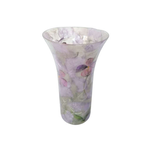 Large Pink Vase with Pretty Flowers