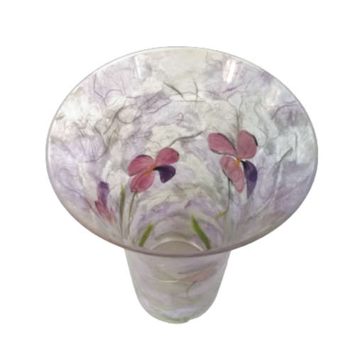Large Pink Vase with Pretty Flowers