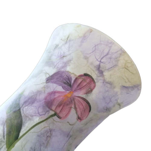 Large Pink Vase with Pretty Flowers