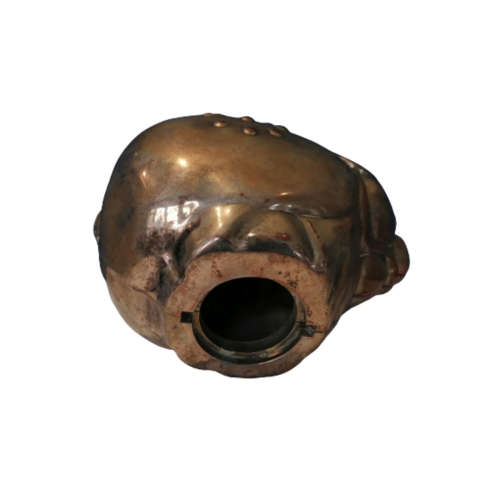 Vintage Metal Oriental Piggy Bank Pig