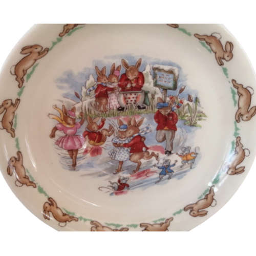 Royal Doulton Bunnykins 1968 - 1975  Ticket Queue,Saucer