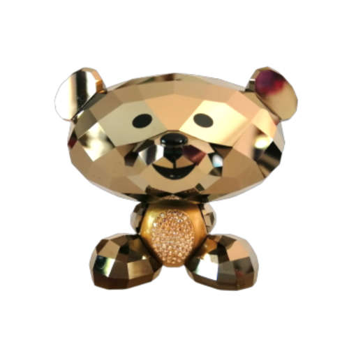 Swarovski Crystal Bo Bear So Brilliant Crystal Metallic Light Gold