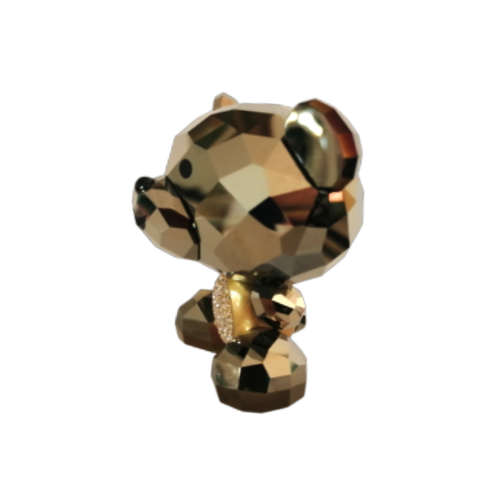 Swarovski Crystal Bo Bear So Brilliant Crystal Metallic Light Gold