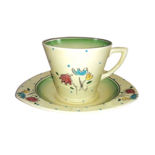 Art Deco 1930s Clarice Cliff Bizarre Trio