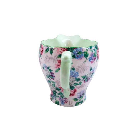 Shelley Pink Chintz Hydrangea Summer Glory Henley Shape Milk Jug