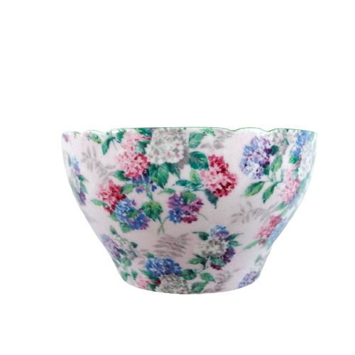 Shelley Pink Chintz Hydrangea Summer Glory Henley Shape Sugar Bowl
