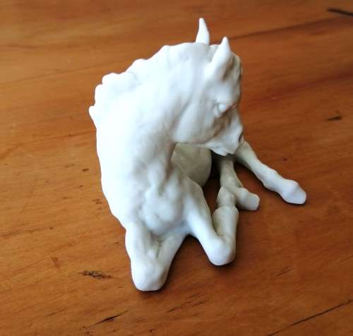 Kaiser West German White Bisque Porcelain Foal Horse #525