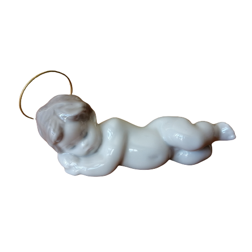 Lladro Small Nativity Sleeping Baby Jesus with Halo
