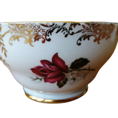Royal Standard large sugar bowl.Pink rose with gold