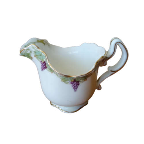 Royal Doulton Milk Jug featuring a charming purple grapes and green vines with  gold accents