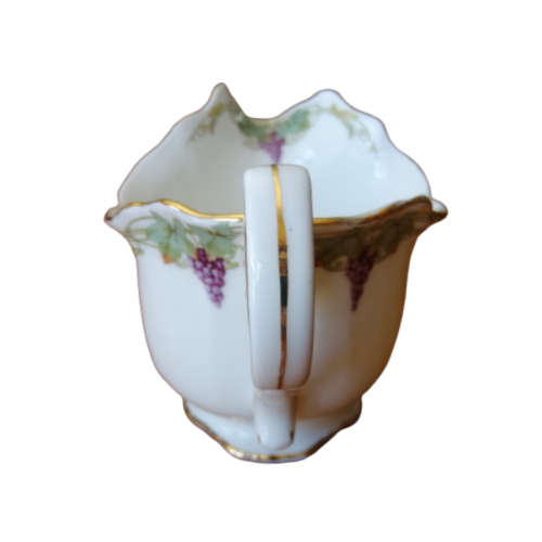 Royal Doulton Milk Jug featuring a charming purple grapes and green vines with  gold accents