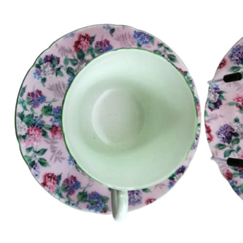 Shelley Pink Chintz Hydrangea Summer Glory Henley Shape Trio