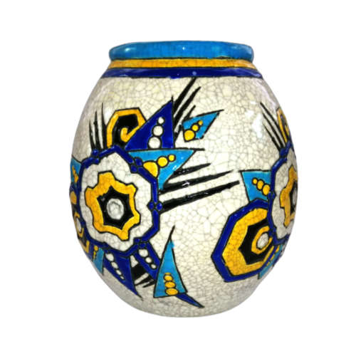 Boch Freres La Louviere - Beautiful Vintage Art Deco Ceramic Vase