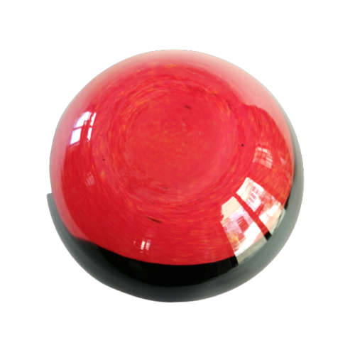 Murano Hand Blown Bowl in a mottled orange and black stripe