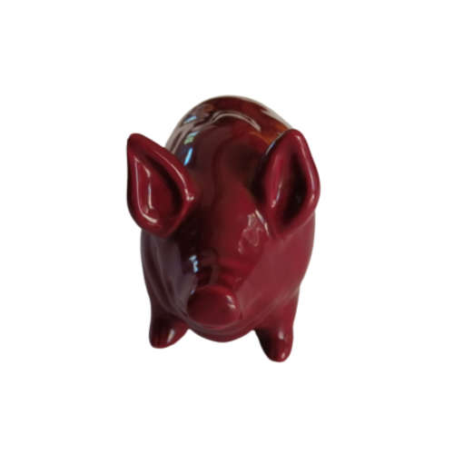 Wemyss Antique & Original Rare Robert Heron Era Pig Decorated All Red