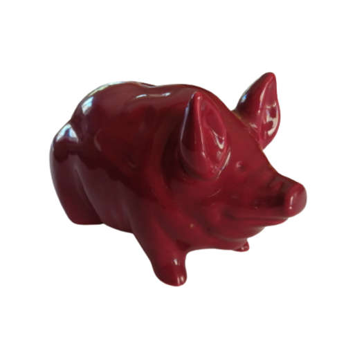 Wemyss Antique & Original Rare Robert Heron Era Pig Decorated All Red