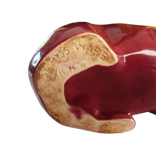 Wemyss Antique & Original Rare Robert Heron Era Pig Decorated All Red
