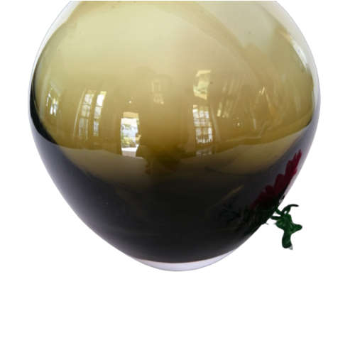 Olive Green Large Glass Vase