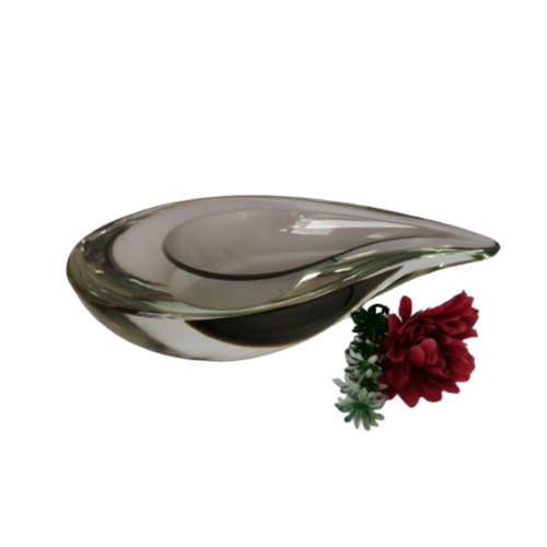 Large Heavy Teardrop Clear Bowl