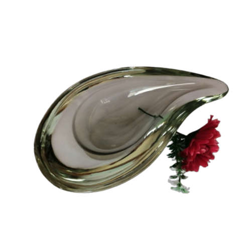 Large Heavy Teardrop Clear Bowl