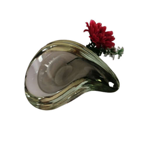 Large Heavy Teardrop Clear Bowl
