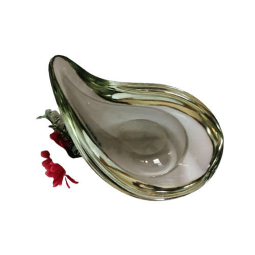 Large Heavy Teardrop Clear Bowl