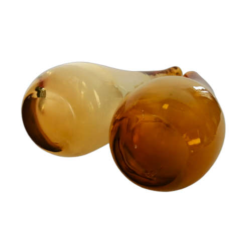 Murano Vintage Pair of Tall Amber Bud Vases