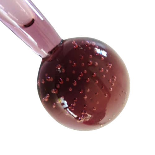 Beautiful Vintage Purple Burgundy Glass Bud Vase with Etchings