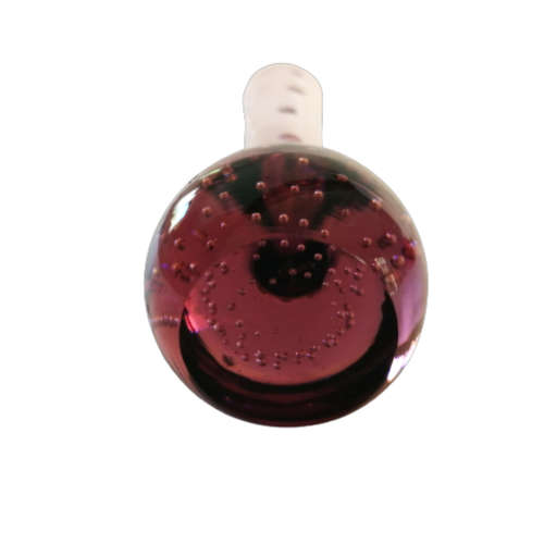 Beautiful Vintage Purple Burgundy Glass Bud Vase with Etchings