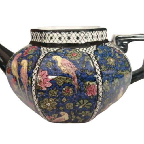 Antique Royal Doulton D4031 Tea Pot with Lid Chintz Persian Parrot Birds Teapot