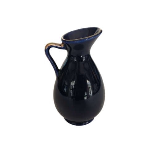 Kutani Cobalt Blue Jug with Flower Design