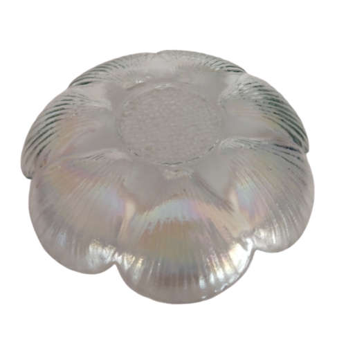 Carnival Glass Pearl Opalescent  Dish,Bowl Iridescent Embossed