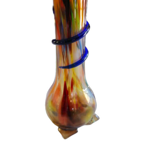 Czechoslovakian Tall Art Glass Vase