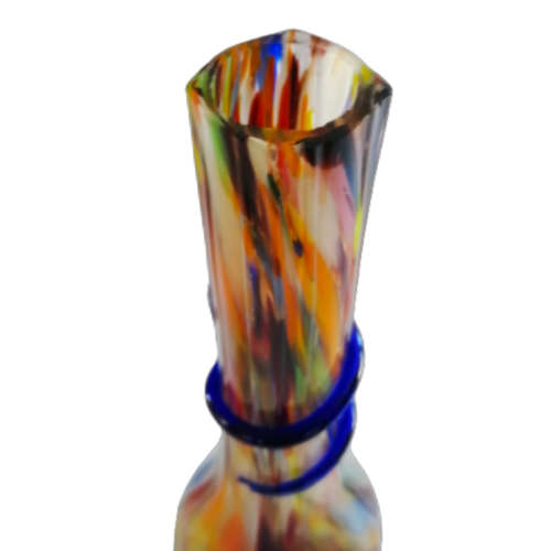 Czechoslovakian Tall Art Glass Vase