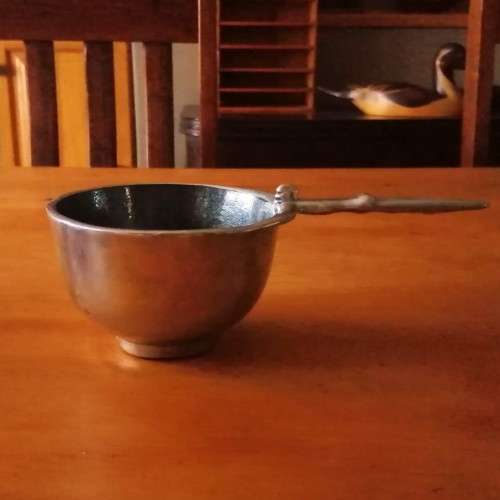 Early Carrol Boyes Functional Art Pewter Bowl Dish Man as a Handle