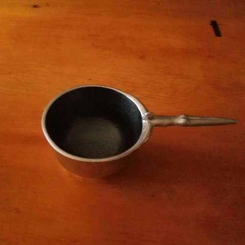Early Carrol Boyes Functional Art Pewter Bowl Dish Man as a Handle