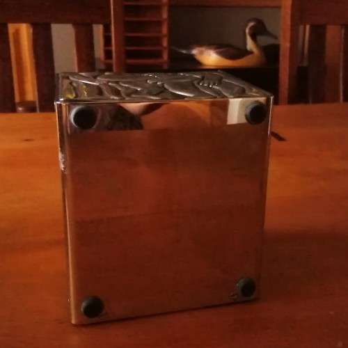 Early Carrol Boyes Functional Art Pewter Bowl Heavy Notepad Holder