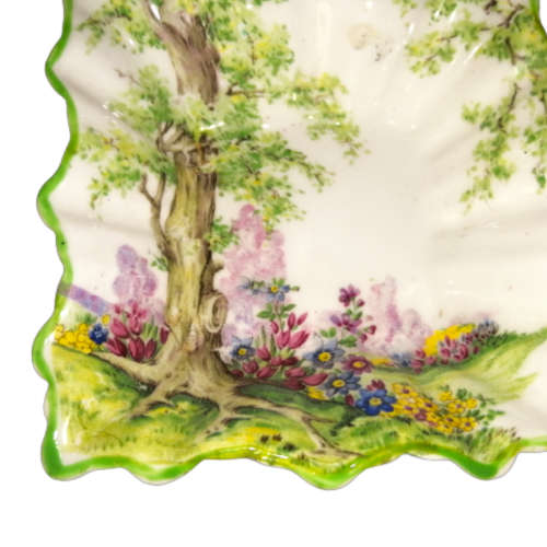Royal Albert Green Wood Trees Square Trinket Dish