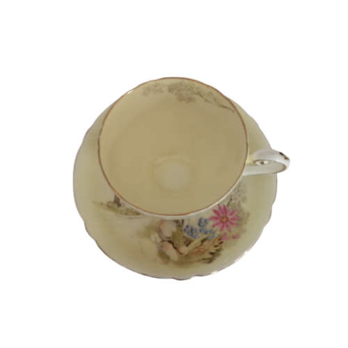 Shelley Fine Bone China Duo Hand Painted Tree And Flower Decoration