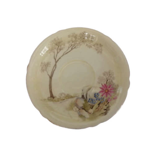 Shelley Fine Bone China Duo Hand Painted Tree And Flower Decoration
