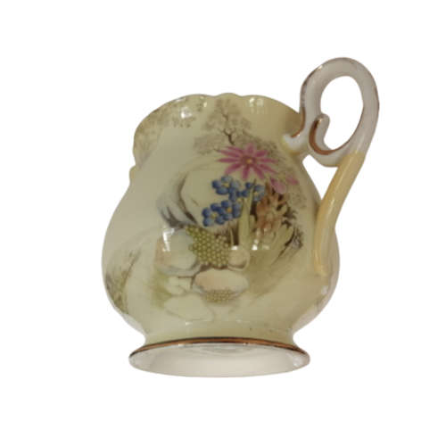 Shelley Fine Bone China Milk Jug Hand Painted Tree And Flower Decoration