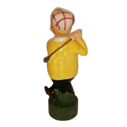 Large Ceramic Character Decanter takes the form of a Golfer Mid-Swing