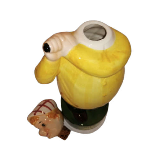 Large Ceramic Character Decanter takes the form of a Golfer Mid-Swing