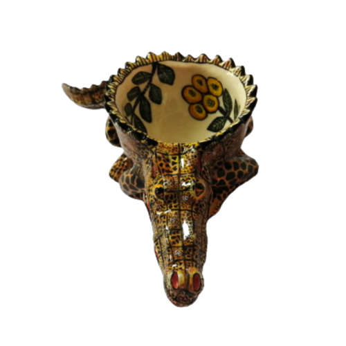 Ardmore Style Love Art Crocodile Dish Superb Detail