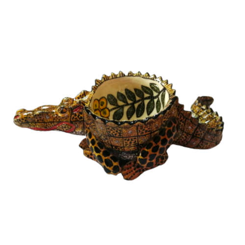 Ardmore Style Love Art Crocodile Dish Superb Detail