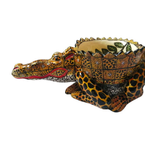 Ardmore Style Love Art Crocodile Dish Superb Detail